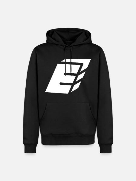 Abstract E letter - Men’s Premium Organic Hoodie - black