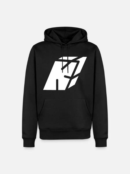 Abstract K letter - Men’s Premium Organic Hoodie - black