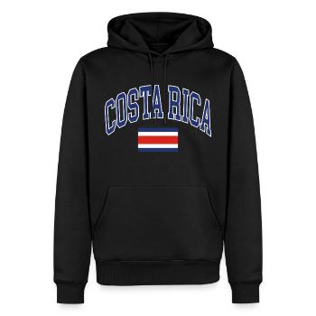 Costa Rica - Männer Premium Bio Hoodie - Schwarz - Vorne - Nico (187cm)