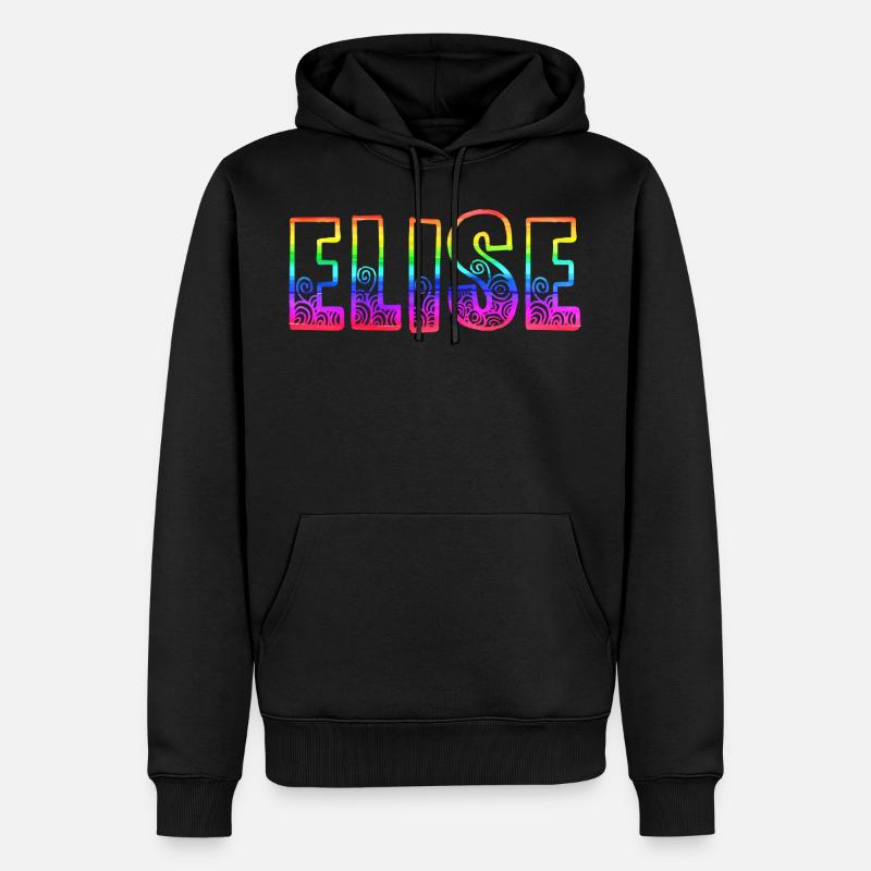 elise rs regenbogen - Männer Premium Bio Hoodie - Schwarz