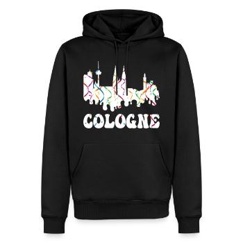 Köln Cologne Karneval Deutschland Stadt Skyline - Männer Premium Bio Hoodie - Schwarz - Vorne - Nico (187cm)