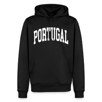 Portugal - Men’s Premium Organic Hoodie - black - Front - Nico (187cm)
