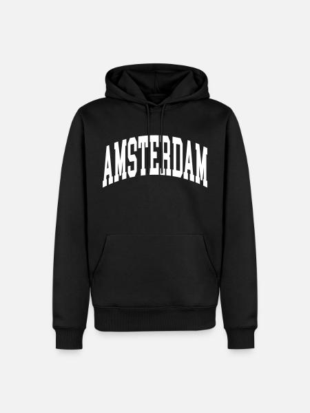 Amsterdam - Men’s Premium Organic Hoodie - black