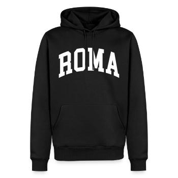 Rome - Sweat à capuche Premium bio Homme - noir - Devant - Nico (187cm)