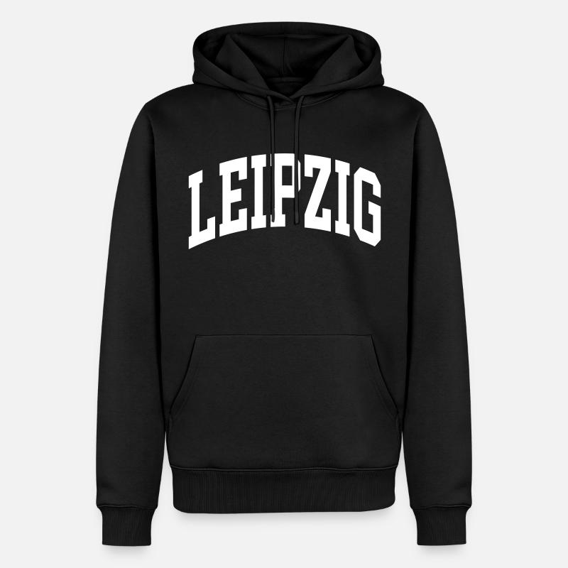 Leipzig - Sweat à capuche Premium bio Homme - noir