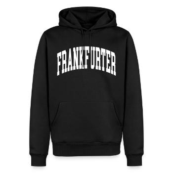 Frankfurter - Sweat à capuche Premium bio Homme - noir - Devant - Nico (187cm)