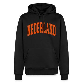 Pays-Bas - Sweat à capuche Premium bio Homme - noir - Devant - Nico (187cm)