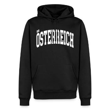 Austria - Men’s Premium Organic Hoodie - black - Front - Nico (187cm)