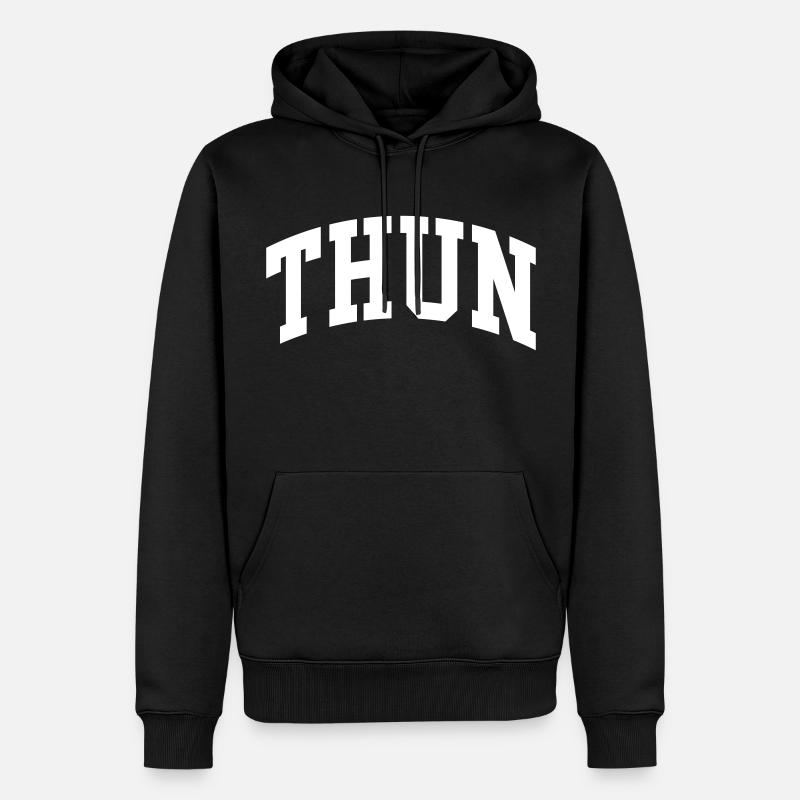 Thon - Sweat à capuche Premium bio Homme - noir