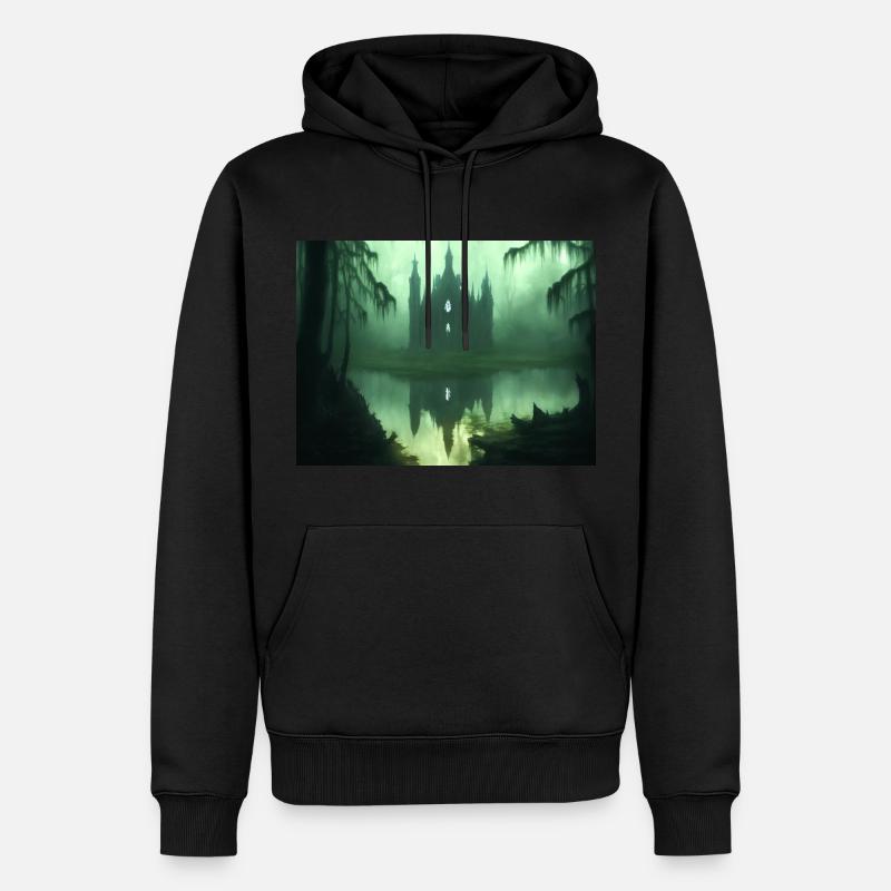 Temple dans le marais - Sweat à capuche Premium bio Homme - noir