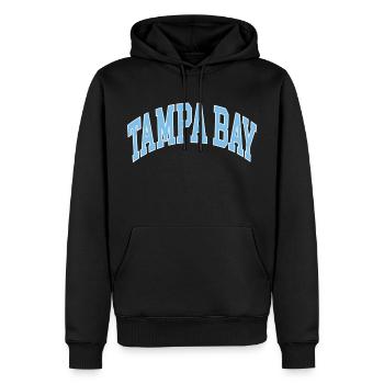 Tampa Bay - Männer Premium Bio Hoodie - Schwarz - Vorne - Nico (187cm)