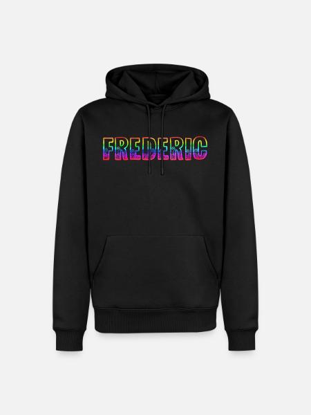 frederic rs regenbogen - Männer Premium Bio Hoodie - Schwarz