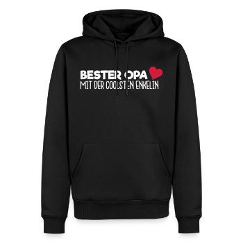 Bester Opa - Männer Premium Bio Hoodie - Schwarz - Vorne - Nico (187cm)