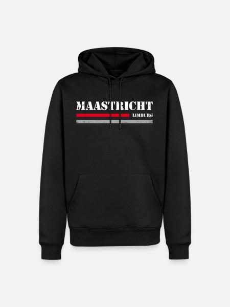Maastricht - Männer Premium Bio Hoodie - Schwarz