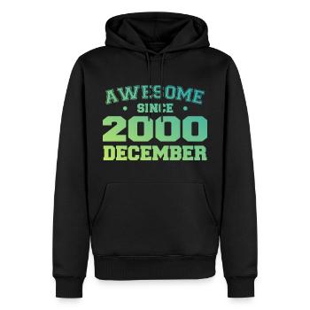 Birthday December 2000 - Gift December 2000 - Men’s Premium Organic Hoodie - black - Front - Nico (187cm)
