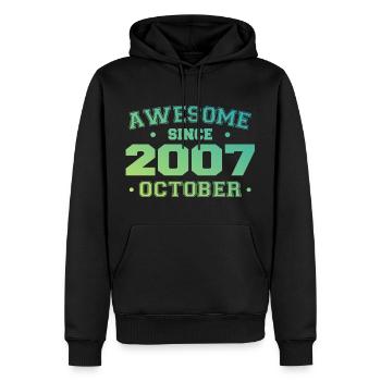 October 2007 - October 2007 Birthday Gift - Men’s Premium Organic Hoodie - black - Front - Nico (187cm)