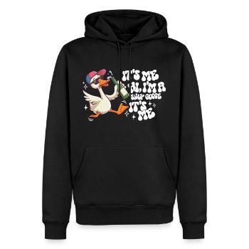 C’est moi je suis une oie idiote Drôles d’animaux - Sweat à capuche Premium bio Homme - noir - Devant - Nico (187cm)