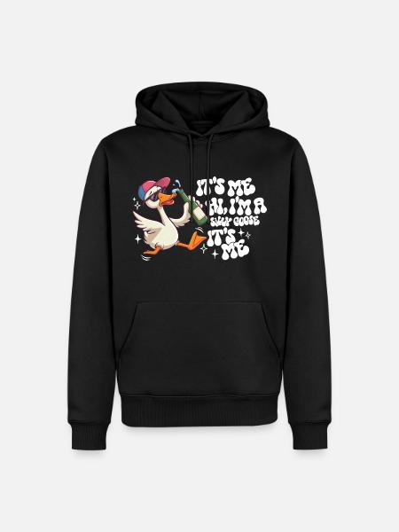 It's Me I'm A Silly Goose Funny Animals - Men’s Premium Organic Hoodie - black