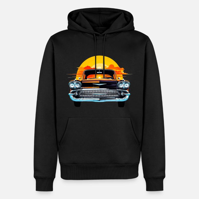 Coucher de soleil - Sweat à capuche Premium bio Homme - noir