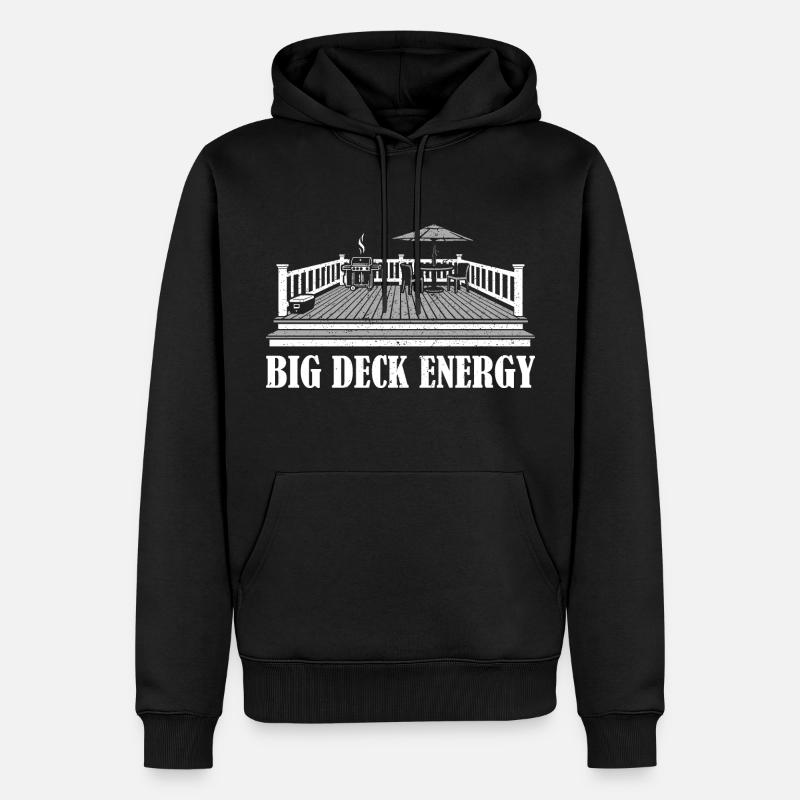 Big Deck Energy Grafik - Männer Premium Bio Hoodie - Schwarz