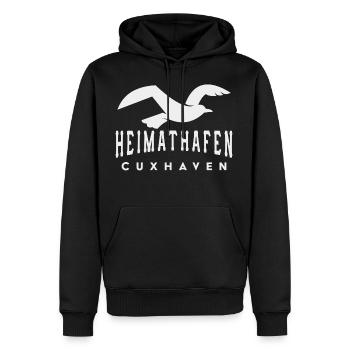 Shirt Heimathafen cuxhaven - Männer Premium Bio Hoodie - Schwarz - Vorne - Nico (187cm)