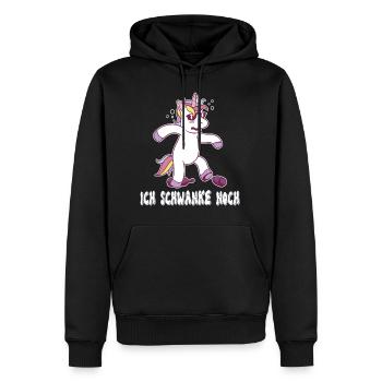 Einhorn saufen | Ich schwanke noch | Unicorn Party - Männer Premium Bio Hoodie - Schwarz - Vorne - Nico (187cm)