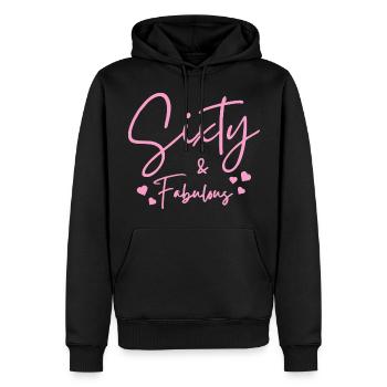Soixante fabuleux - Sweat à capuche Premium bio Homme - noir - Devant - Nico (187cm)