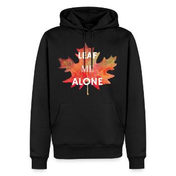 Leaf me alone - Männer Premium Bio Hoodie - Schwarz - Vorne - Nico (187cm)