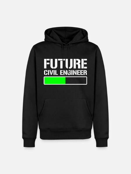Framtid Civil Engineer Student Present T-shirt - Ekologisk premiumluvtröja herr - svart