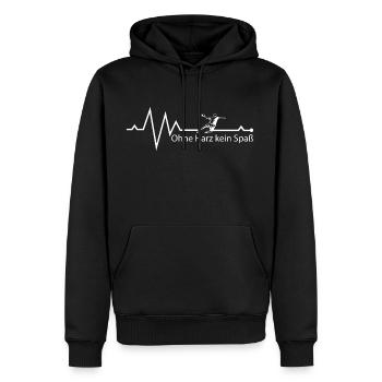 Handball T-Shirt mit Spruch - Männer Premium Bio Hoodie - Schwarz - Vorne - Nico (187cm)