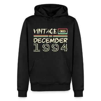 1994 Dezember 1994 Jubiläum Dezember 1994 - Männer Premium Bio Hoodie - Schwarz - Vorne - Nico (187cm)