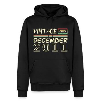 2011 December 2011 Jubilee December 2011 - Men’s Premium Organic Hoodie - black - Front - Nico (187cm)