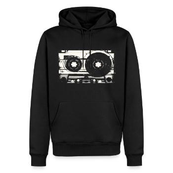 Cassette Tape Vintage Graphic - Men’s Premium Organic Hoodie - black - Front - Nico (187cm)