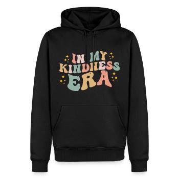 In meiner Kindness-Ära Lustig Groovy In meiner Kindness-Ära - Männer Premium Bio Hoodie - Schwarz - Vorne - Nico (187cm)