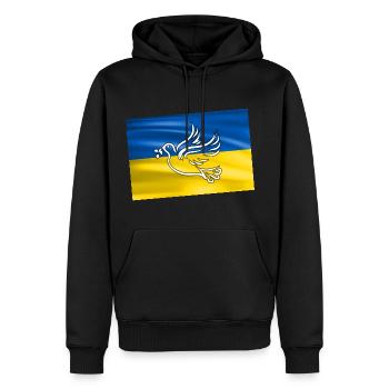 Stop the War - Männer Premium Bio Hoodie - Schwarz - Vorne - Nico (187cm)