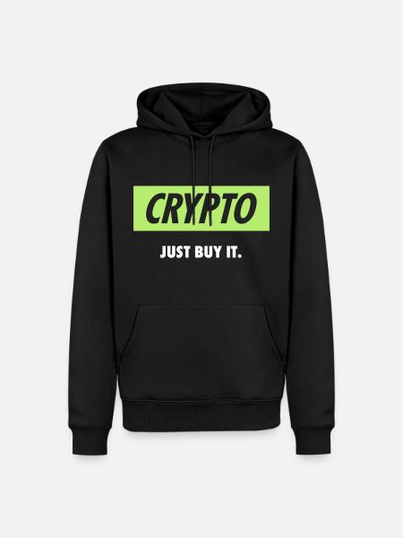 Crypto - Just buy it | White - Sweat à capuche Premium bio Homme - noir