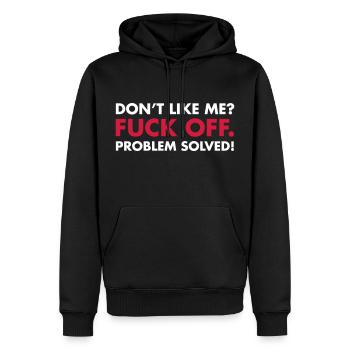 Fuck Off - Sweat à capuche Premium bio Homme - noir - Devant - Nico (187cm)