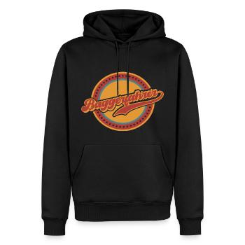 Baggerfahrer Baggerführer Bagger Beruf Vintage - Männer Premium Bio Hoodie - Schwarz - Vorne - Nico (187cm)
