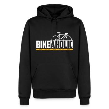 faire du vélo - Sweat à capuche Premium bio Homme - noir - Devant - Nico (187cm)