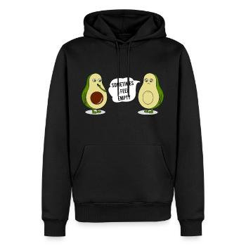 Avocado Lustig - Männer Premium Bio Hoodie - Schwarz - Vorne - Nico (187cm)