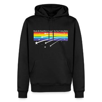 Peut-être devrions-nous être en charge de notre propre graphique - Sweat à capuche Premium bio Homme - noir - Devant - Nico (187cm)