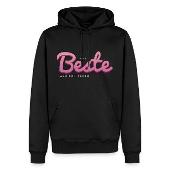 Das Beste aus den 90ern - Männer Premium Bio Hoodie - Schwarz - Vorne - Nico (187cm)