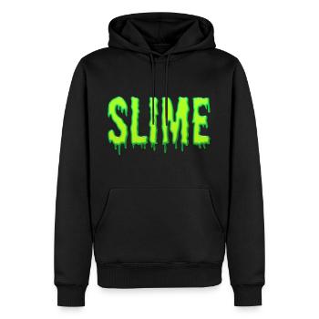 bave - Sweat à capuche Premium bio Homme - noir - Devant - Nico (187cm)