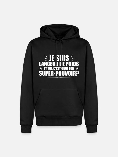 Shot putter. What's your superpower? - Men’s Premium Organic Hoodie - black