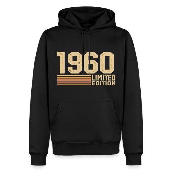 Jahrgang 1960 Geburtstag - 1960 Jahrgang 1960 Geschenk - Männer Premium Bio Hoodie - Schwarz - Vorne - Nico (187cm)