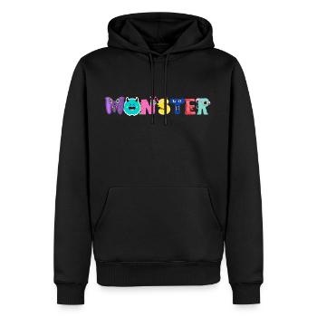 Monster Alphabet - Men’s Premium Organic Hoodie - black - Front - Nico (187cm)