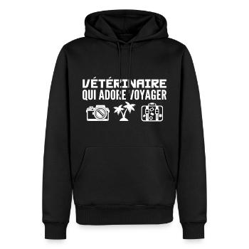 Reisende und Tierärzte: Leidenschaft und Entdeckung - Männer Premium Bio Hoodie - Schwarz - Vorne - Nico (187cm)