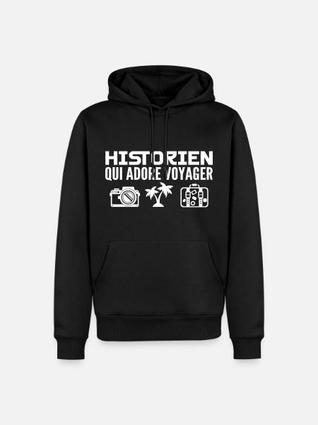 Travellers & Historians: Passion & Discovery - Men’s Premium Organic Hoodie - black