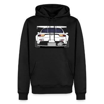 rx7rear white - Männer Premium Bio Hoodie - Schwarz - Vorne - Nico (187cm)