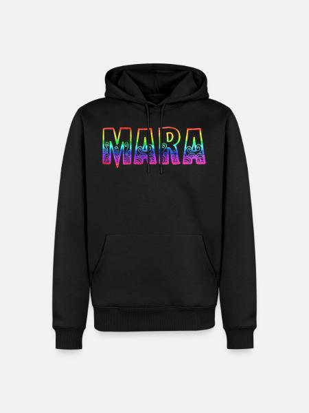 mara rs regenbogen - Männer Premium Bio Hoodie - Schwarz